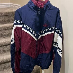 Puma Retro Jacket in Navy and Burgundy